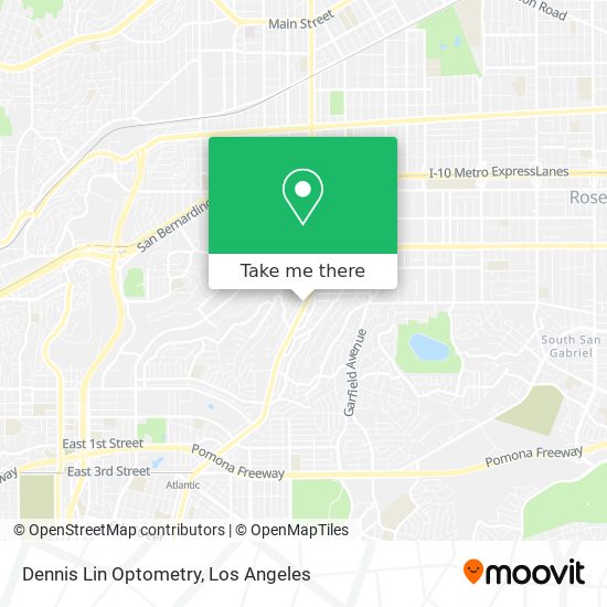 Dennis Lin Optometry map