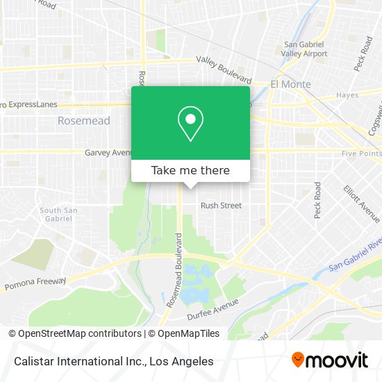 Calistar International Inc. map