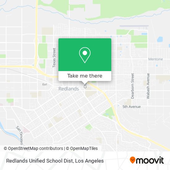 Redlands Unified School Dist map