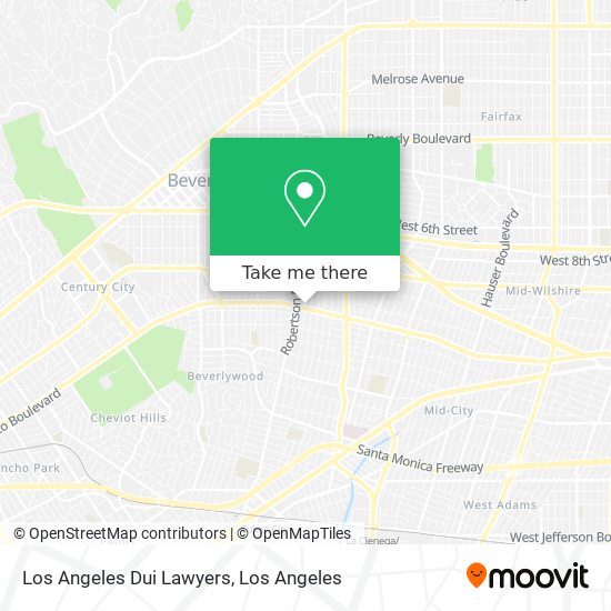 Los Angeles Dui Lawyers map