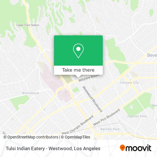 Tulsi Indian Eatery - Westwood map