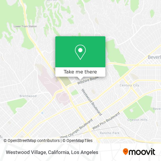 Westwood Village, California map