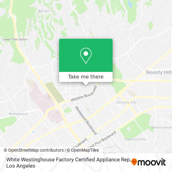 Mapa de White Westinghouse Factory Certified Appliance Rep