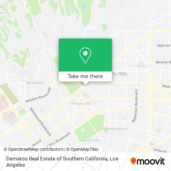 Demarco Real Estate of Southern California map