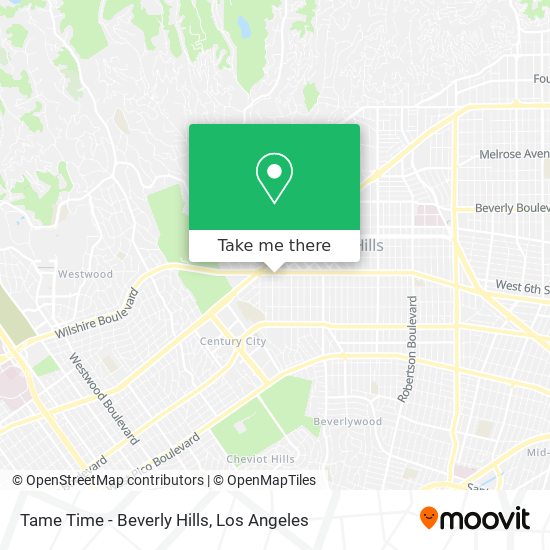 Mapa de Tame Time - Beverly Hills