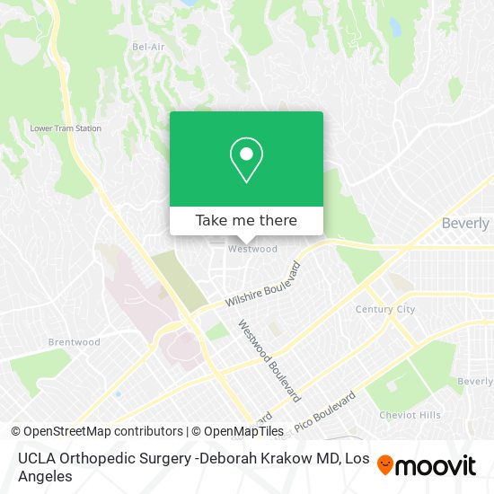 UCLA Orthopedic Surgery -Deborah Krakow MD map