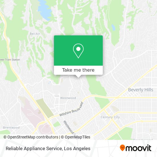 Reliable Appliance Service map
