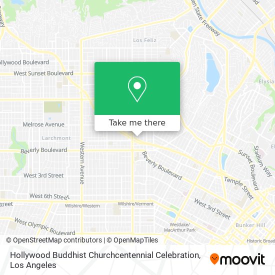 Hollywood Buddhist Churchcentennial Celebration map