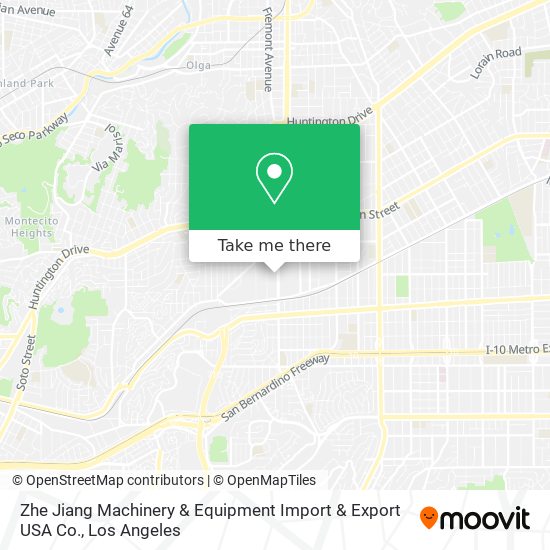 Zhe Jiang Machinery & Equipment Import & Export USA Co. map