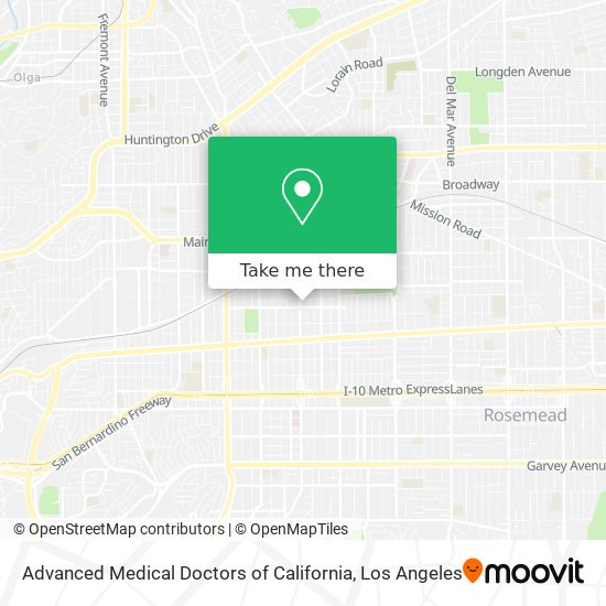 Mapa de Advanced Medical Doctors of California