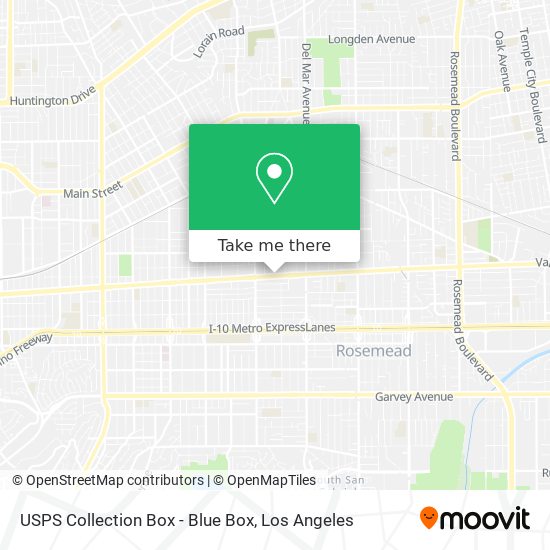 Mapa de USPS Collection Box - Blue Box