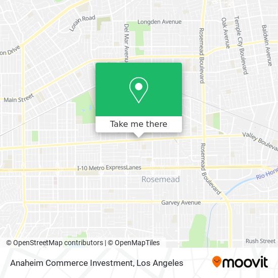 Anaheim Commerce Investment map