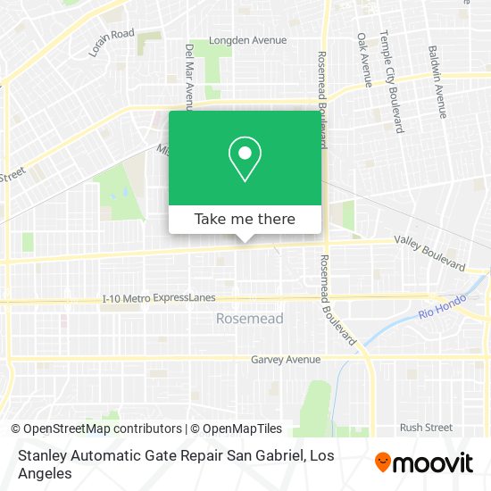 Stanley Automatic Gate Repair San Gabriel map