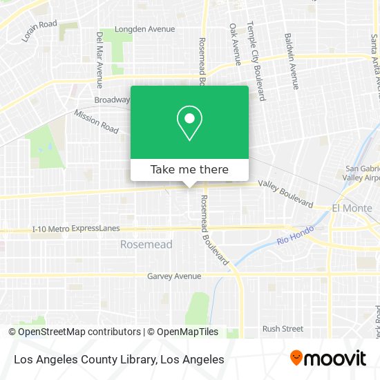 Los Angeles County Library map