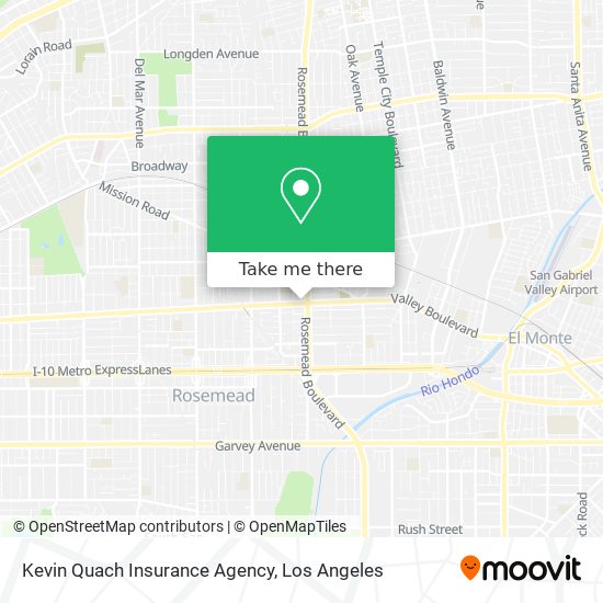 Kevin Quach Insurance Agency map