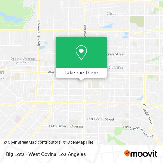 Mapa de Big Lots - West Covina