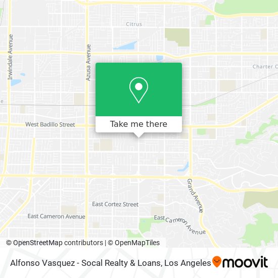 Mapa de Alfonso Vasquez - Socal Realty & Loans