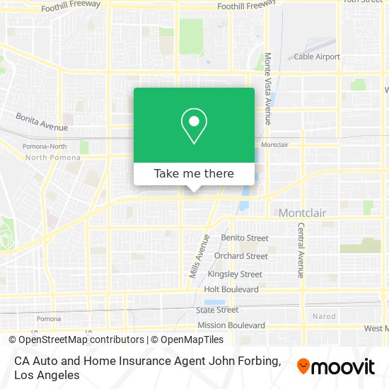 CA Auto and Home Insurance Agent John Forbing map