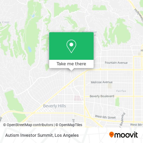 Autism Investor Summit map