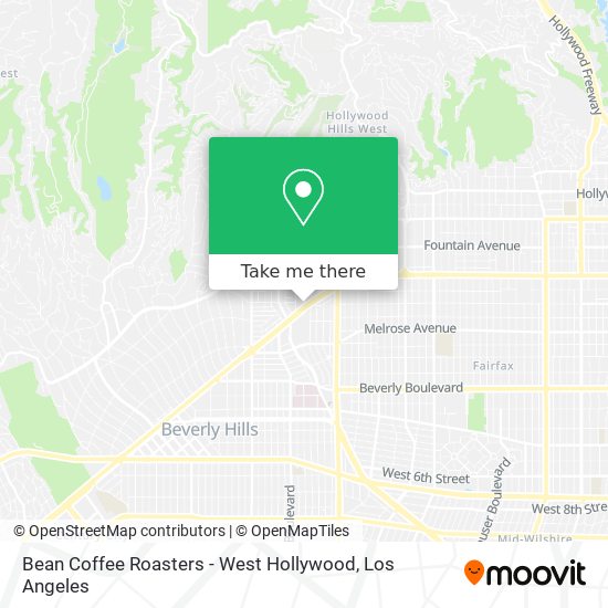 Bean Coffee Roasters - West Hollywood map