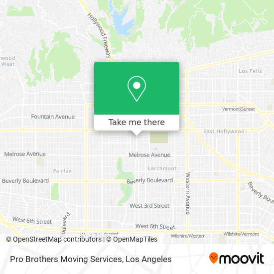 Pro Brothers Moving Services map