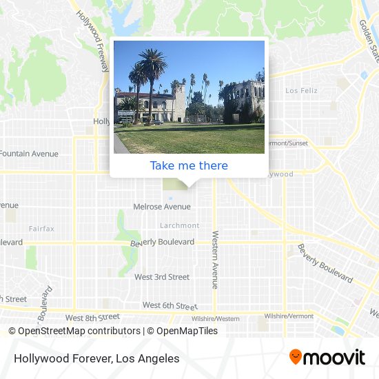 Hollywood Forever map