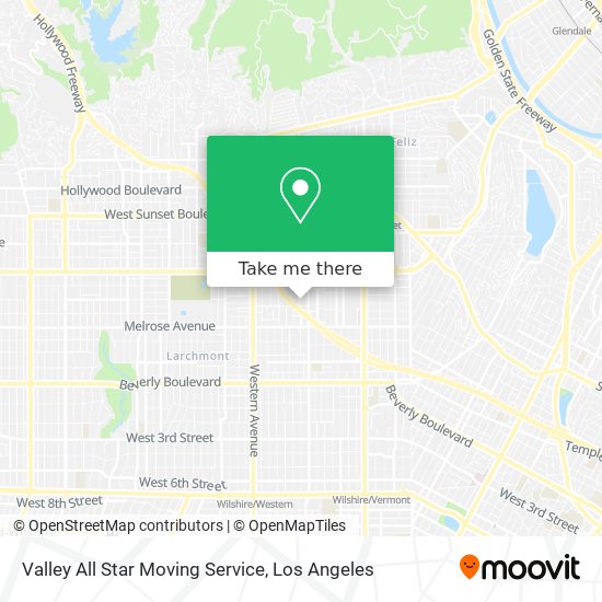 Valley All Star Moving Service map