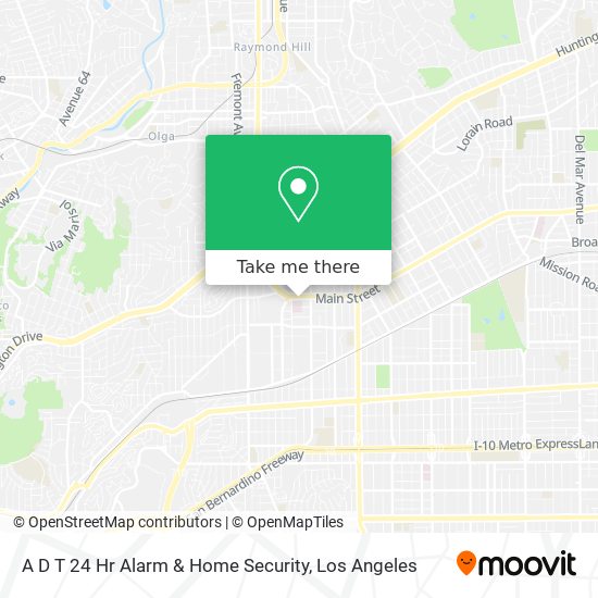 A D T 24 Hr Alarm & Home Security map