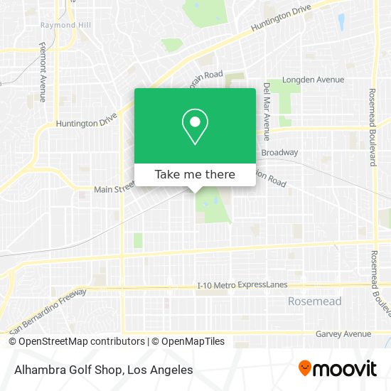 Alhambra Golf Shop map