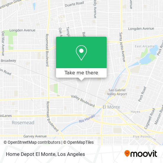 Home Depot El Monte map