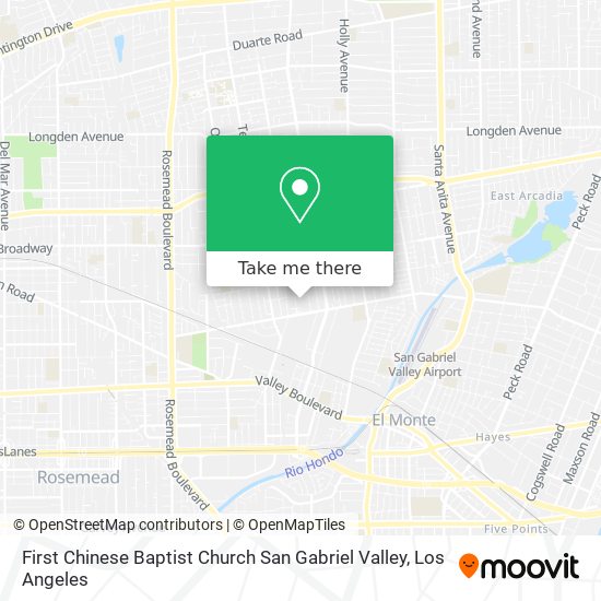 First Chinese Baptist Church San Gabriel Valley map