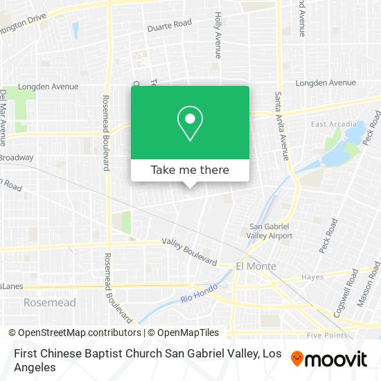 Mapa de First Chinese Baptist Church San Gabriel Valley