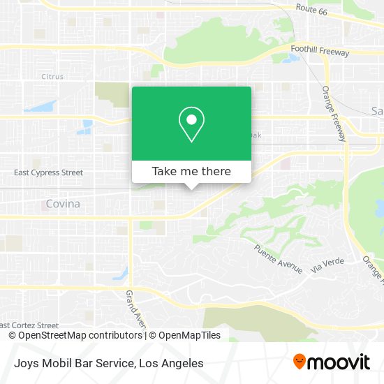 Joys Mobil Bar Service map