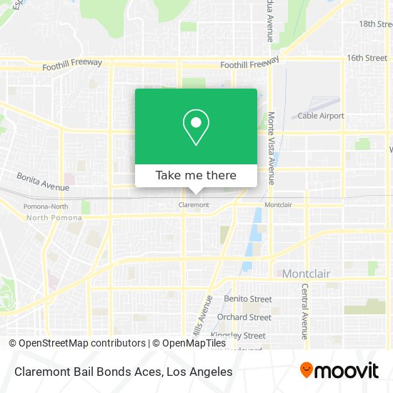 Mapa de Claremont Bail Bonds Aces