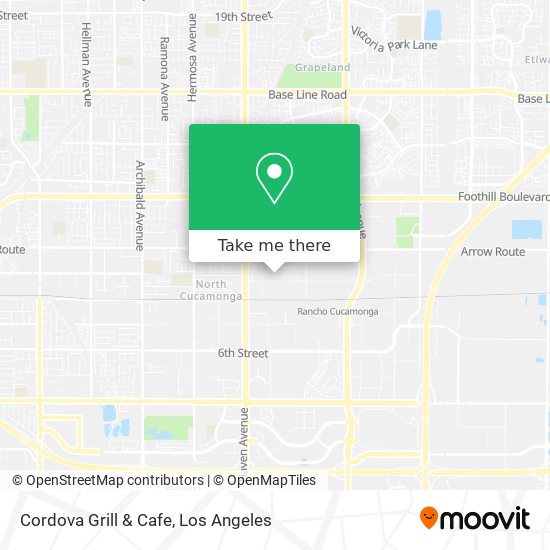 Mapa de Cordova Grill & Cafe