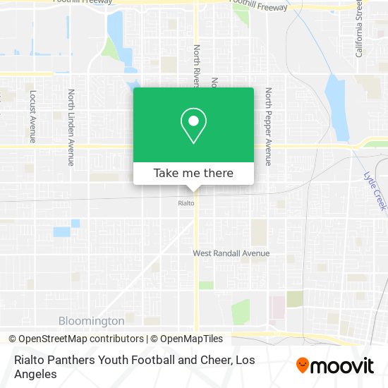 Mapa de Rialto Panthers Youth Football and Cheer