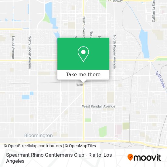 Mapa de Spearmint Rhino Gentlemen's Club - Rialto