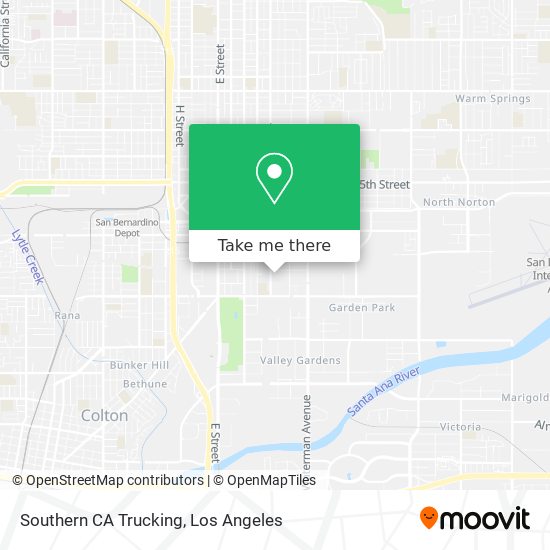 Southern CA Trucking map