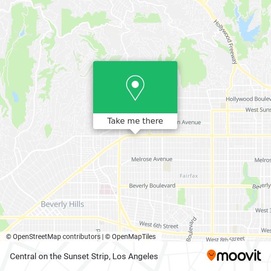 Central on the Sunset Strip map