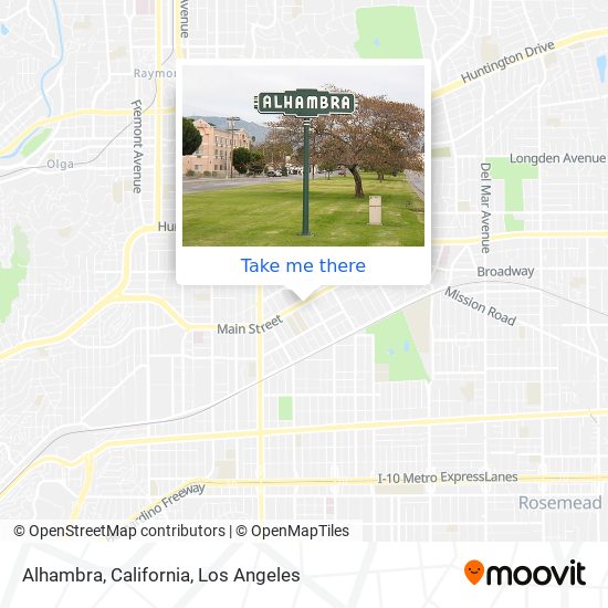 Alhambra, California map