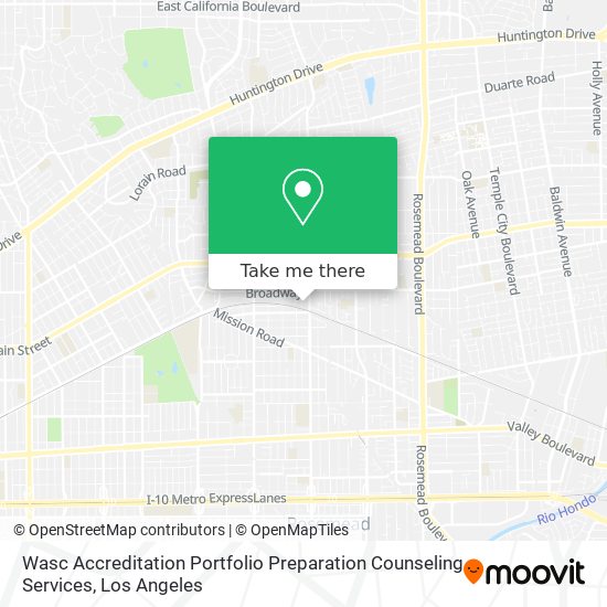 Mapa de Wasc Accreditation Portfolio Preparation Counseling Services