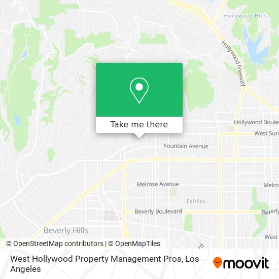 Mapa de West Hollywood Property Management Pros