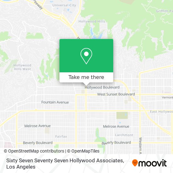 Mapa de Sixty Seven Seventy Seven Hollywood Associates