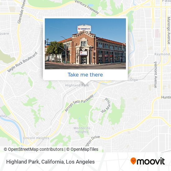 Highland Park, California map