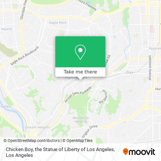 Chicken Boy, the Statue of Liberty of Los Angeles map