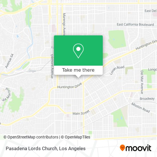 Pasadena Lords Church map