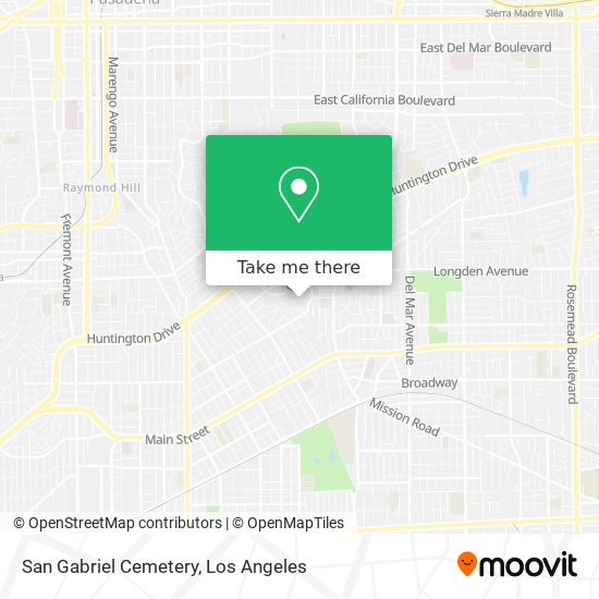 San Gabriel Cemetery map