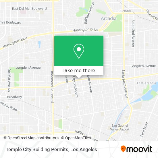 Mapa de Temple City Building Permits