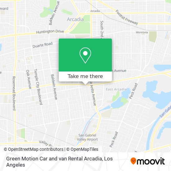 Green Motion Car and van Rental Arcadia map