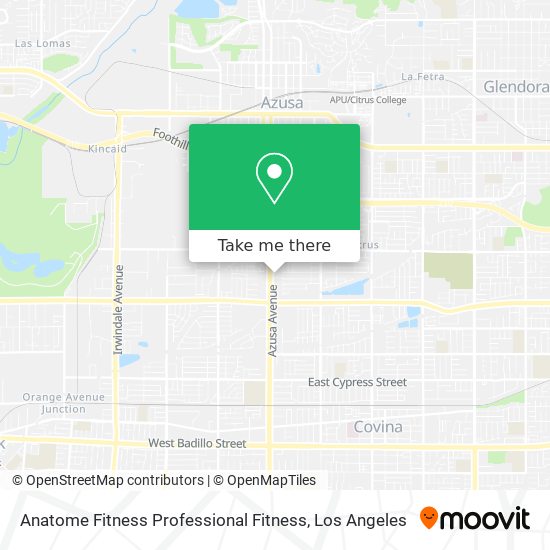 Anatome Fitness Professional Fitness map